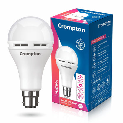 Crompton 8.5W Emergency LED Bulb | Backup Lamp | Inverter Bulb for home, with upto 4 Hours battery back up | Over charging Protection | BMS Technology | Cool Day Light (6500K) | Pack of 1